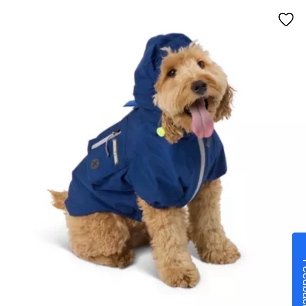 NWOT Arcadia Navy Dog Raincoat